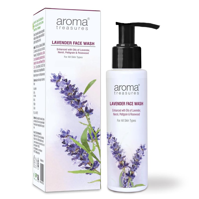 Aroma Treasures Lavender Face Wash for All Skin Types 100ml - Image 1