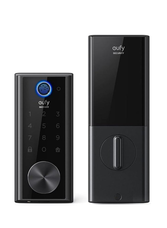 إيوفي قفل ذكي يعمل باللمس من يوفي، ماسح ضوئي لبصمة الاصبع، قفل باب الدخول بدون مفتاح، لوحة مفاتيح الكترونية، بلوتوث، مقاومة للطقس بتصنيف IP65 لمقاومة المياه والغبار، متوافق مع جسر Wi-Fi - Image 1