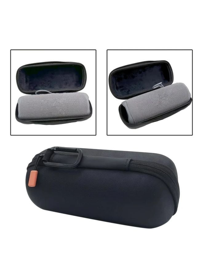 JBL Flip 3 4 5 6 Portable Speaker Case EVA Hard Protective Organizer Bag with Handle Carabiner Clip Black - Image 3