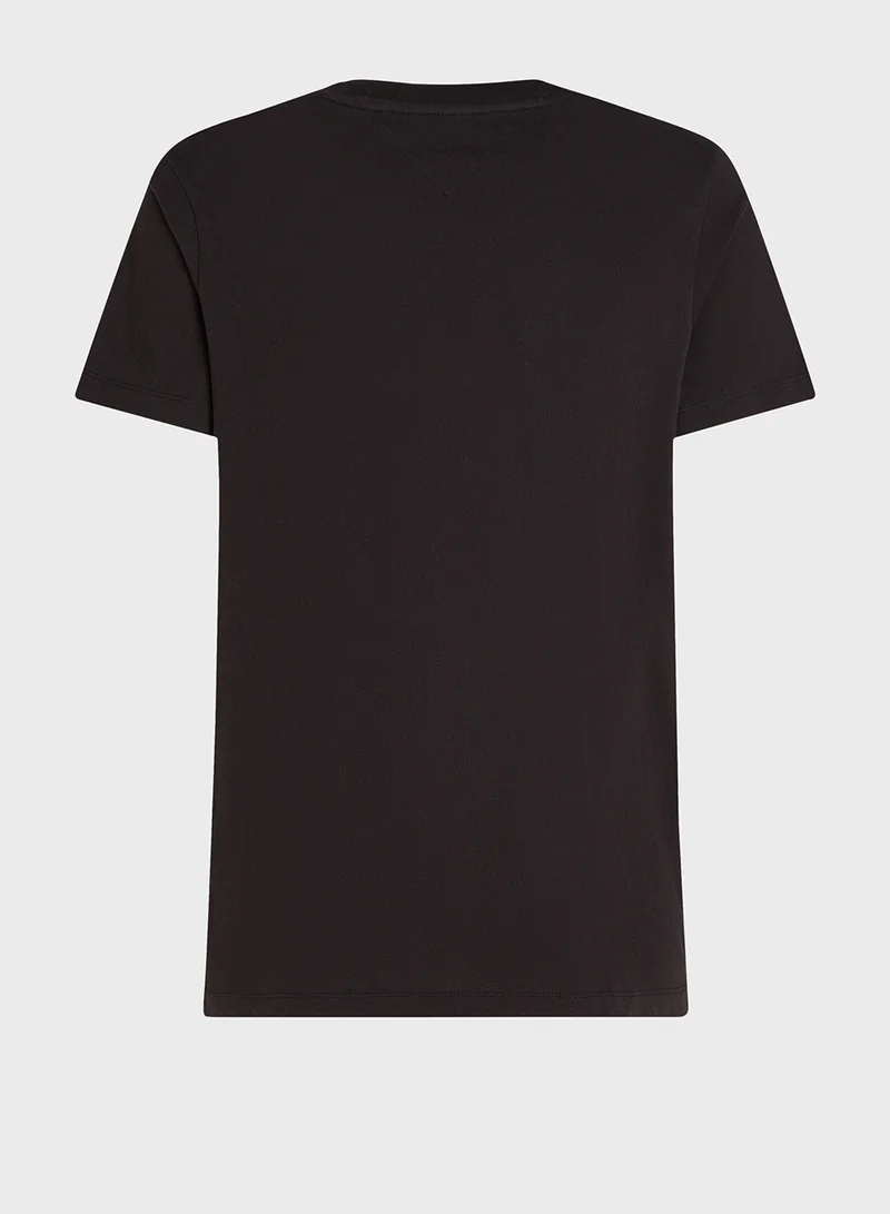 تومي هيلفيغر Logo Crew Neck T-Shirt