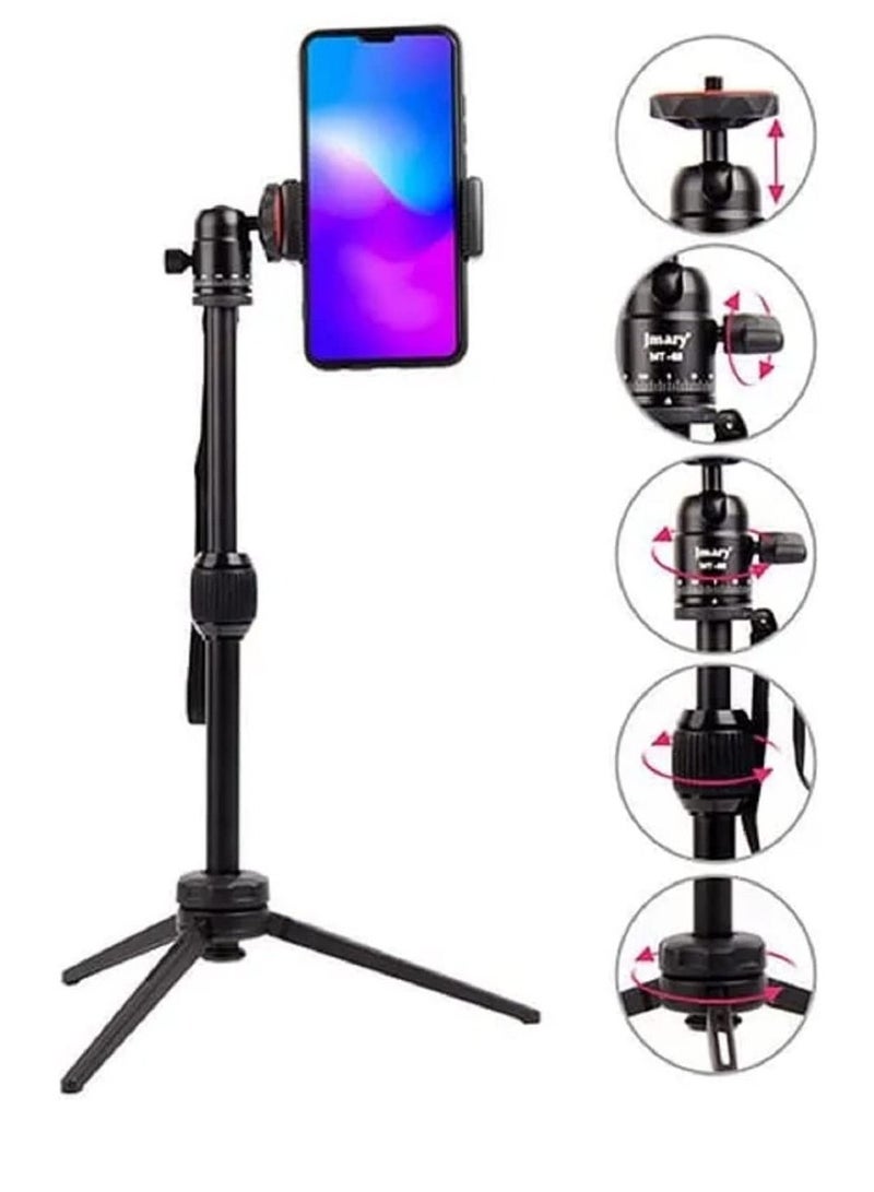 JMARY MT-68 Table-Top Extendable Foldable Tripod Stand for Mobile Phones and DSLR & Digital Cameras - Image 1