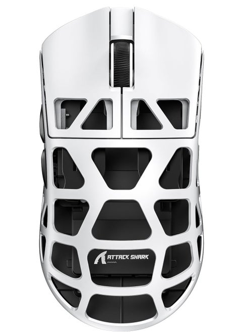 R3 46g Superlight Magnesium Alloy Wireless Gaming Mouse, BT/2.4Ghz/Wired Computer Mouse, 8000Hz Wireless Polling Rate, PAW3395 26K DPI Sensor, Programmable Mice, PC/Laptop/Mac (White)