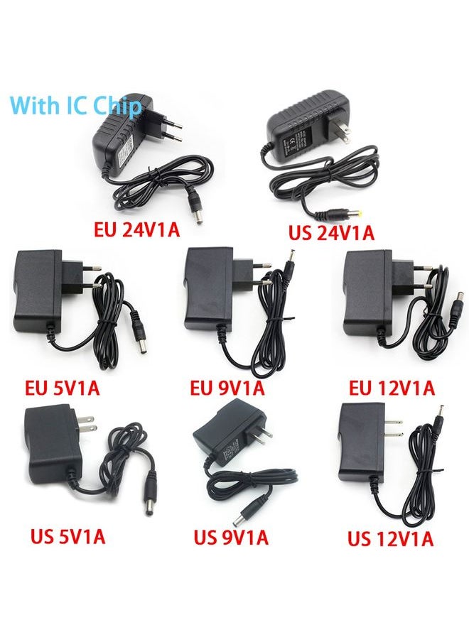 HuHa - 100-240V AC to DC IC Power Charger Adapter 5V 9V 12V 24V 1A, Plug Type:IC EU 5V1A - Image 1