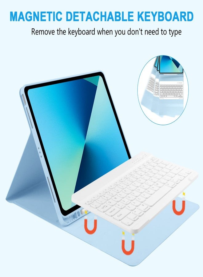 تاييانج جراب TaIYanG لجهاز iPad Air 13 بوصة M3/M2 (2025 و2024) مع لوحة مفاتيح، وجهاز iPad Pro 12.9 بوصة (الجيل السادس والخامس)، جراب لوحة مفاتيح بلوتوث قابل للفصل مع حامل قلم، خاصية التشغيل/الإيقاف التلقائي لجهاز iPad Air 13 بوصة/Pro 12.9 بوصة (الجيل السادس والخامس)، أزرق - Image 5