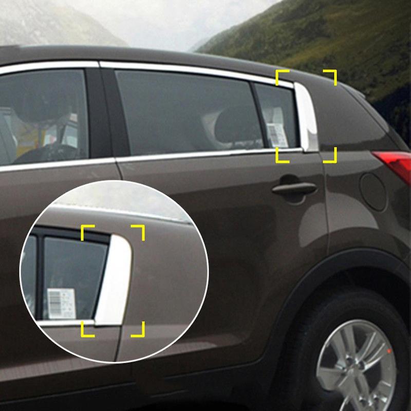 C Pillar Cover: Durable ABS Plastic, Perfect Fit for KIA Sportage 2011-2016 - Sleek Silver Finish, Easy Tool-Free Installation, 2-Pack Vehicle Trim for Car Interior - Image 3