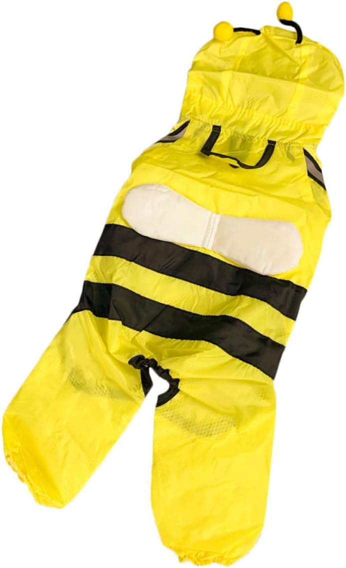 معطف مميز للكلاب من ألاسوم مضاد للماء على شكل معطف واق من المطر للكلاب الصغيرة والمتوسطة بحجم XS، مع قلنسوة لمعدات الحيوانات الأليفة الخارجية - Image 1