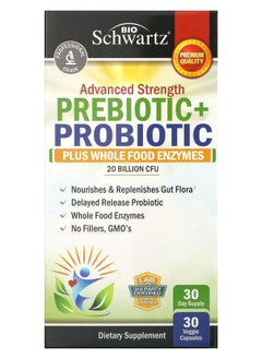 Advanced Strength Prebiotic+Probiotic 20 Billion CFU 30 Veggie Capsules