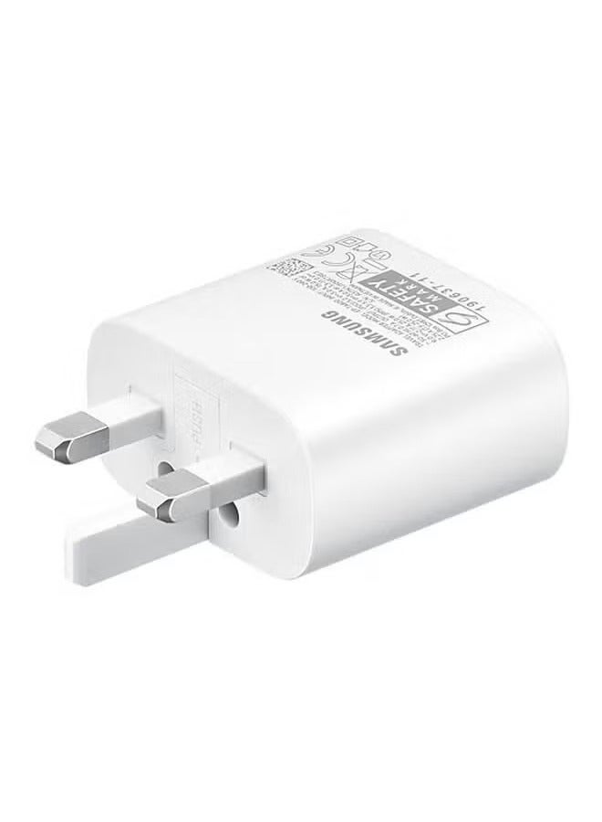 بورتوني محول السفر سامسونج بقوة 25 وات (شحن فائق السرعة بدون كابل USB) أبيض - Image 3