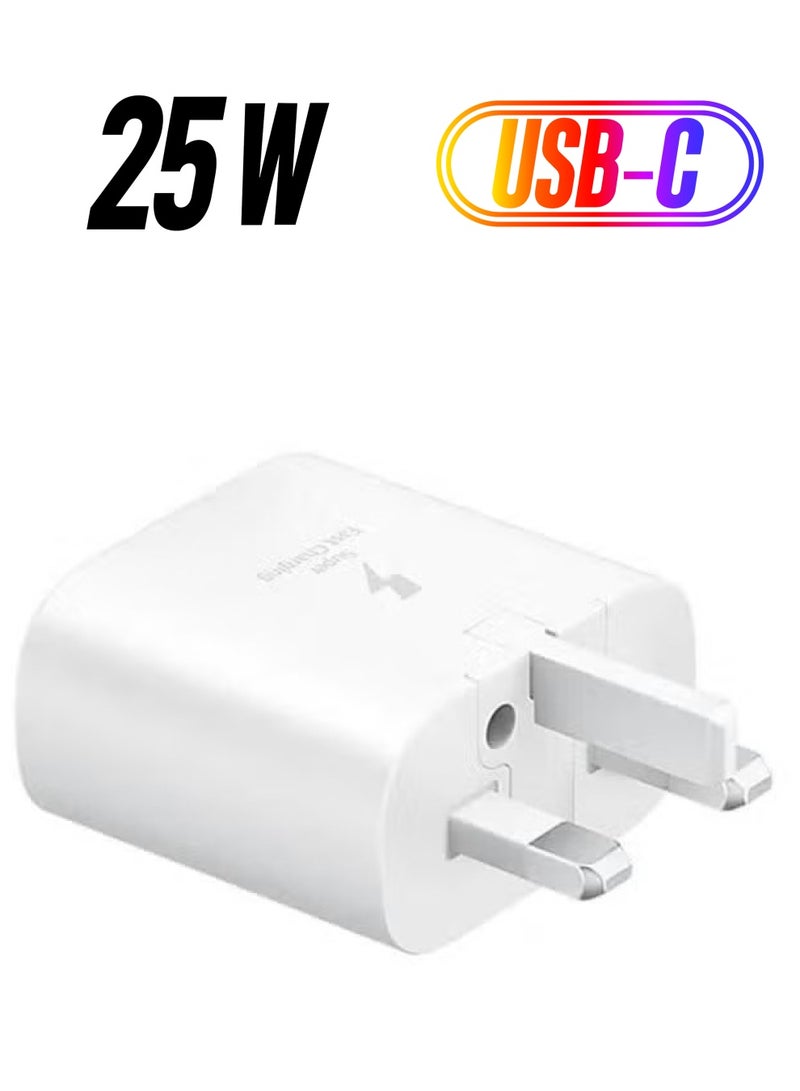 بورتوني محول السفر سامسونج بقوة 25 وات (شحن فائق السرعة بدون كابل USB) أبيض - Image 1