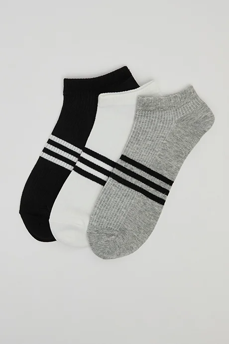 أر أند بي 3 Pack Striped Ankle Socks