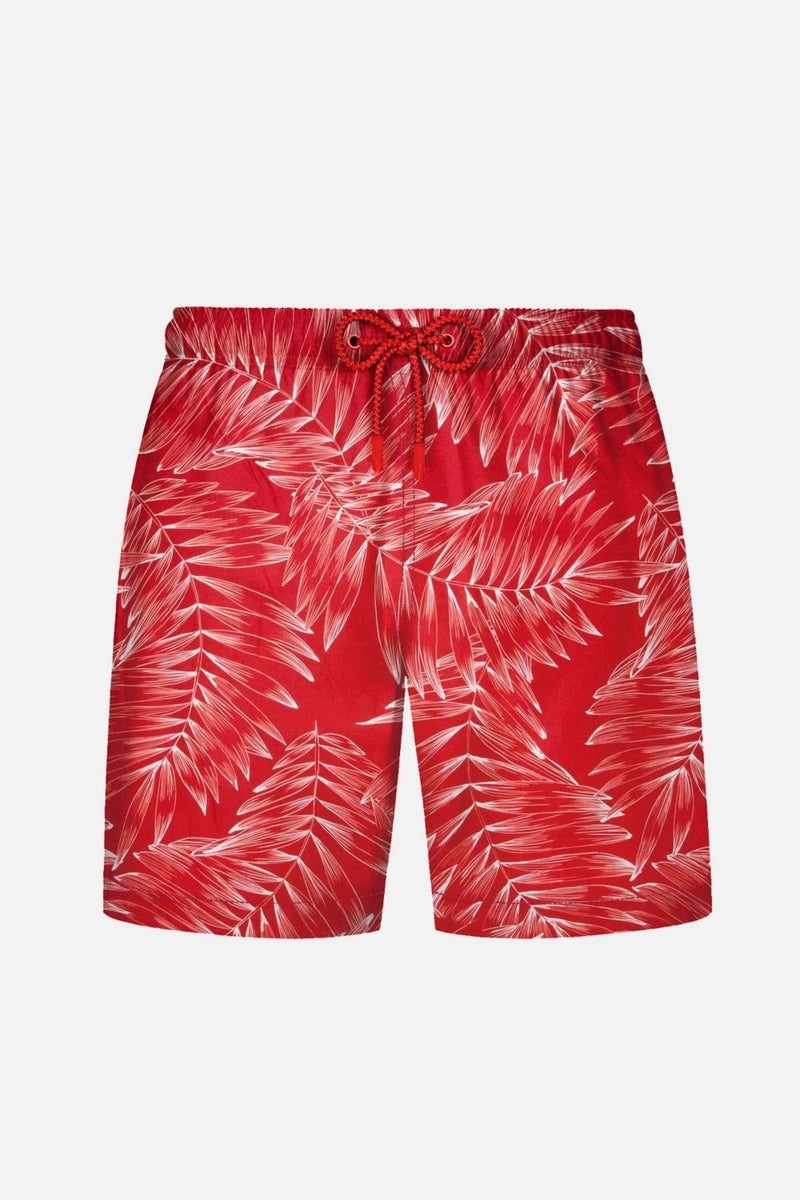 Ayyıldız 845 Men's Red Patterned Swim Shorts  - Image 1