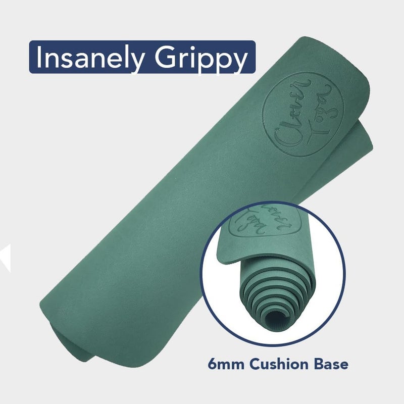 كليفر يوجا سجادة يوجا سميكة إضافية ذكية لحماية المفاصل | سجادة يوجا غير سامة | سجادة يوجا مطاطية بتصميم قوي مضاد للتمزق للمبتدئين وحتى المتقدمين | سجادة تمارين غير قابلة للانزلاق - Image 4