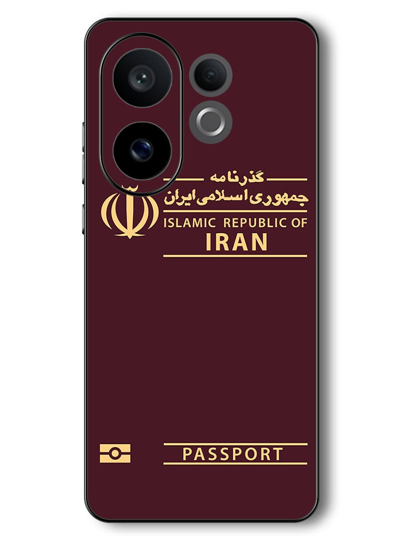 Theodor Case Compatible with Vivo V60 6.77 Inch Protection Shockproof Bumper Cover Iran Passport - Image 1