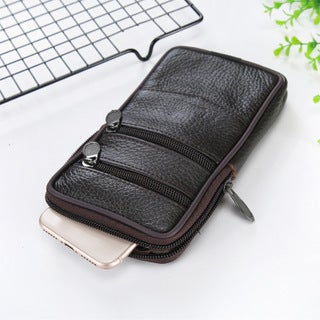 Genuine Leather Belt Pouch for Men 6.5 InchSingle layer 6.5 inch vertical cowhide Single layer 6.5 inch vertical cowhide 