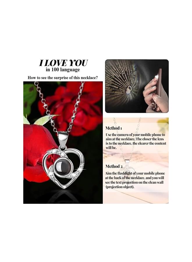 erorex Preserved Rose, Eternal Flowers Rose with Necklace, Valentine's Day Gifts, Rose for Women, Gifts for Her on Birthday, Anniversary, Valentine's Day, Mother's Day, Christmas  - Image 2