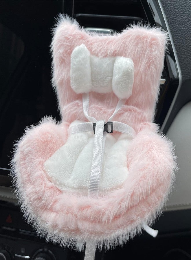 Ezcora Accessories for 10-17cm Dolls, Doll Car Seat with Clip onto Car Air Vent, Includes Seat Leg for Desktop Display (Pink) - Image 3