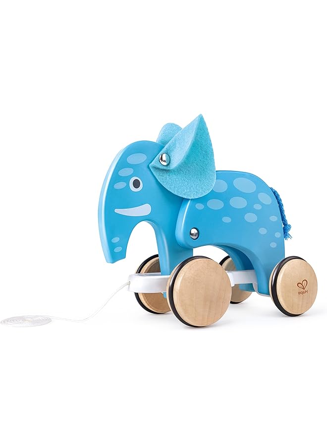 Hape Push And Pull Elephant Wooden Pull Along Toy - Image 1