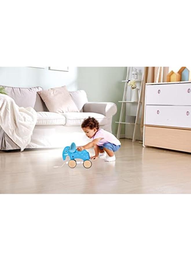 Hape Push And Pull Elephant Wooden Pull Along Toy - Image 3