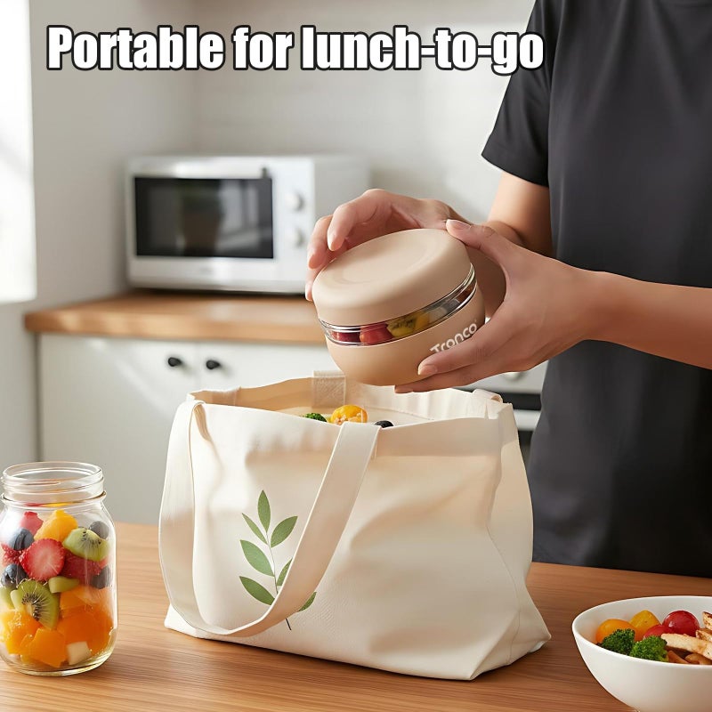 Tronco 24 oz Glass Food Storage Containers with Lids, Airtight, Leak & Spill Proof Glass Lunch Bowls for Meal Prep, Salad, Yogurt, Soup & Stew, Microwave & Dishwasher Safe, BPA-Free, Set of 1 - Image 4