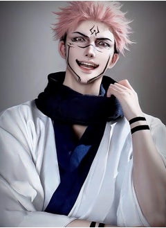 Unibling Mystery Red Jujutsu Kaisen Ryomen Sukuna Yearly Colored Contact Lenses, Unisex Cosmetic Cosplay Contact Lenses, Enlargement Collection, Red, With Case  - Image 3