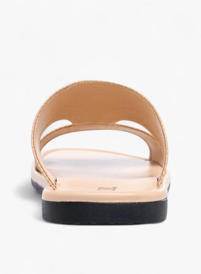 LBL by Shoexpress BEIGE Textured Slip-On Arabic Sandals for Men | Best Price UAE