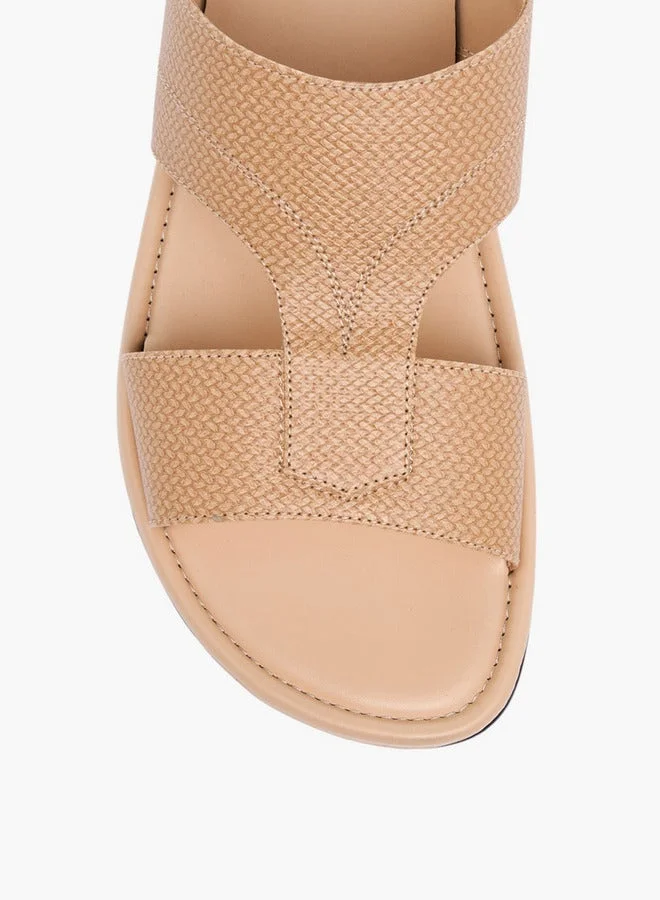 LBL by Shoexpress BEIGE Textured Slip-On Arabic Sandals for Men | Best Price UAE