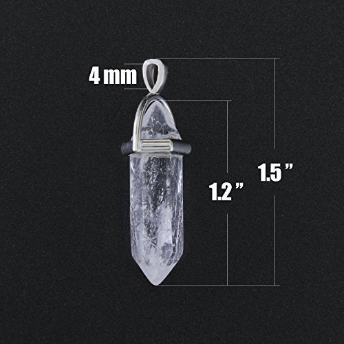 ALEXCRAFT Wholesale 10 PCS Clear Quartz Crystal Stone Point Healing Reiki Chakra Pendants for Jewelry Making - Image 2
