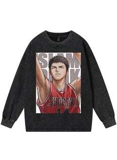 KUYING New Slam Dunk Retro Washed Long Sleeve Bottom Shirt  - Image 1