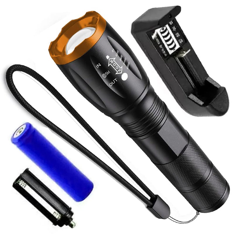 Generic 5 Modes Adjustable Focus Rechargeable Torch Handheld Light Zoomable LED  - Image 1