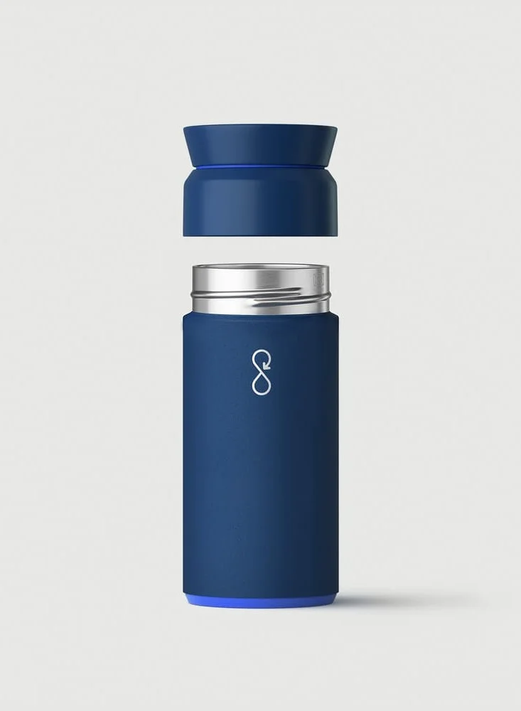 Ocean Bottle Brew Flask With 360º Leak Proof Lid Eco-Friendly Bottle 350ml - Ocean Blue