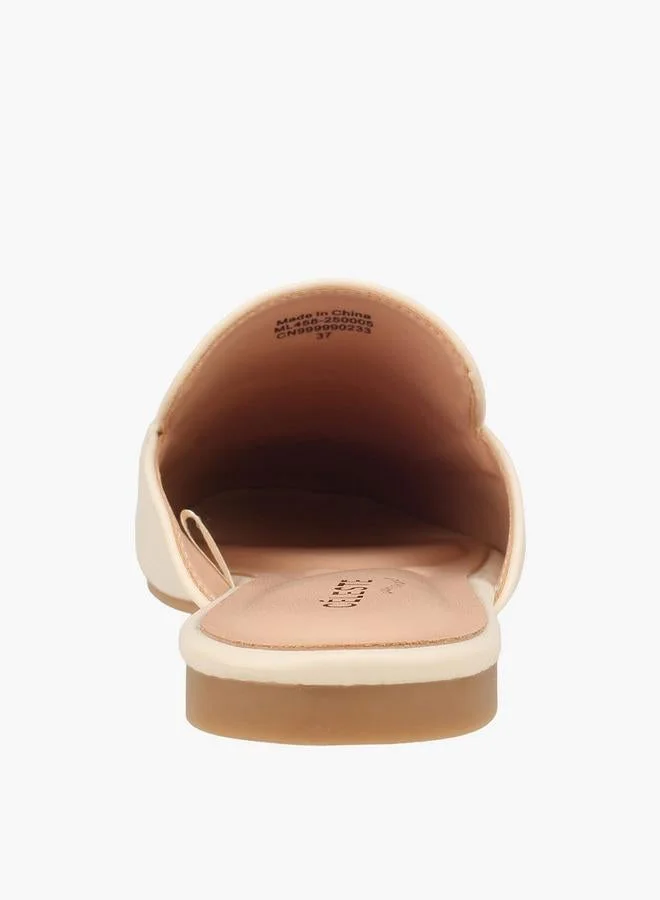 Celeste IVORY Women Metal Detail Mules for Women | Best Price UAE