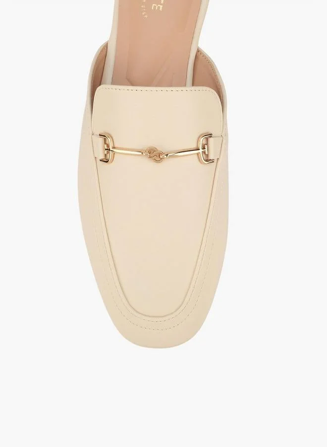 Celeste IVORY Women Metal Detail Mules for Women | Best Price UAE