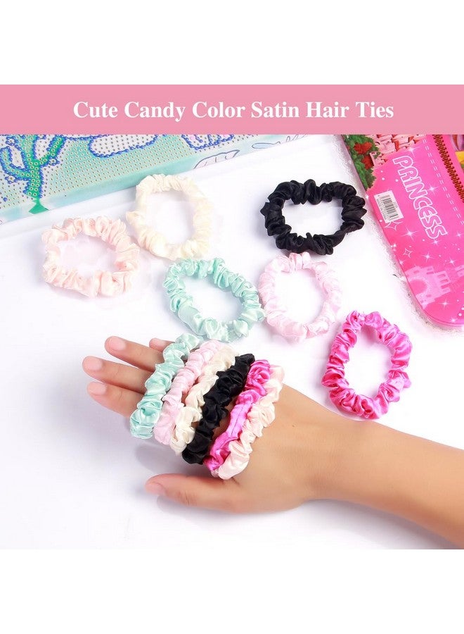 Heniho 3Pcs Satin Bonnets For Kids Sleeping Cute Hair Bonnet With Scrunchies For Girls Curly Hair A - Image 5