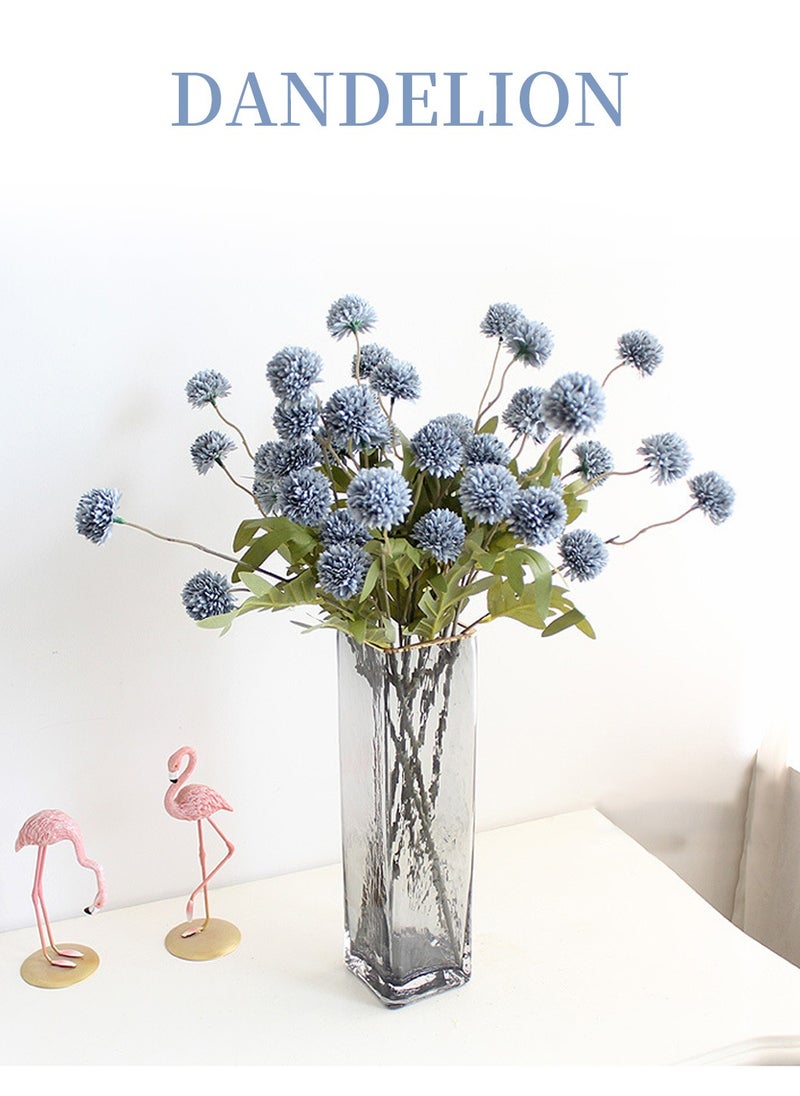 6 Artificial Chrysanthemum Stems Flowers, Faux Dandelions Floral Foam Large Flower Bouquet Bunches Arrangements for Home Decor 52CM
