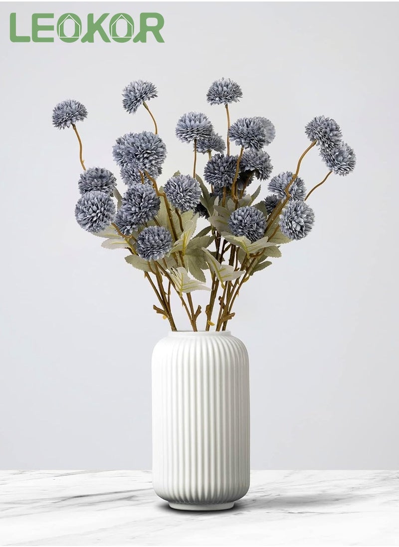 6 Artificial Chrysanthemum Stems Flowers, Faux Dandelions Floral Foam Large Flower Bouquet Bunches Arrangements for Home Decor 52CM