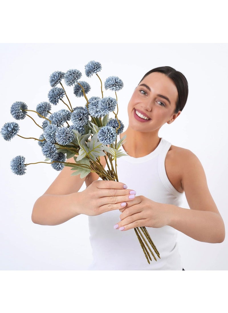6 Artificial Chrysanthemum Stems Flowers, Faux Dandelions Floral Foam Large Flower Bouquet Bunches Arrangements for Home Decor 52CM