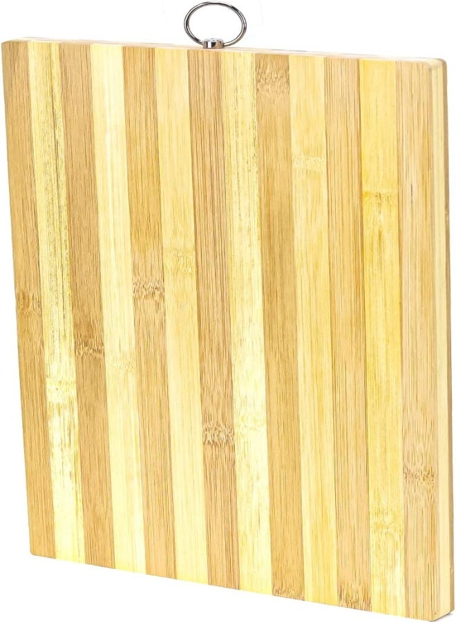 AKDC Bamboo Chopping Board With Hanging Loop Rectangular Handcrafted Wooden Kitchen Serving Board/Cutting Board, Chopping Board For Cheese, Vegetables And Fruits Strong And Durable Wood Made (M - 24X34 Cm) - Image 5