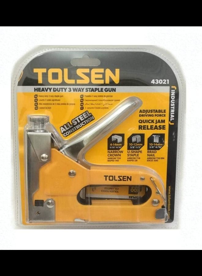 TOLSEN 3 Way Staple Gun Heavy Duty - Image 1