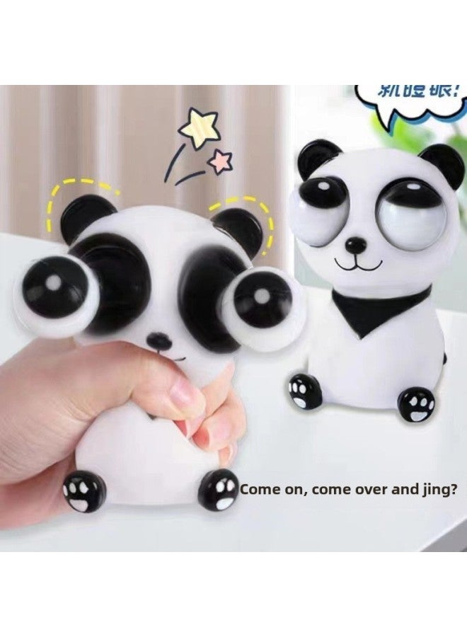 Explosions Eye-popping Panda Pinching Music Decompression Creative Toys Eye-goggling Cabbage Caterpillar Funny Artifact-Color:Little Milk Dragon  - Image 3
