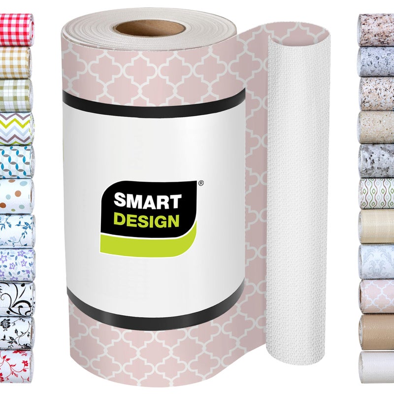Smart Design Bonded Grip Shelf Liner  12in x 10ft  NonAdhesive Drawer Liner with Strong Grip Helps Protect and Personalize Your Home Organization and Storage  Chantilly Blush