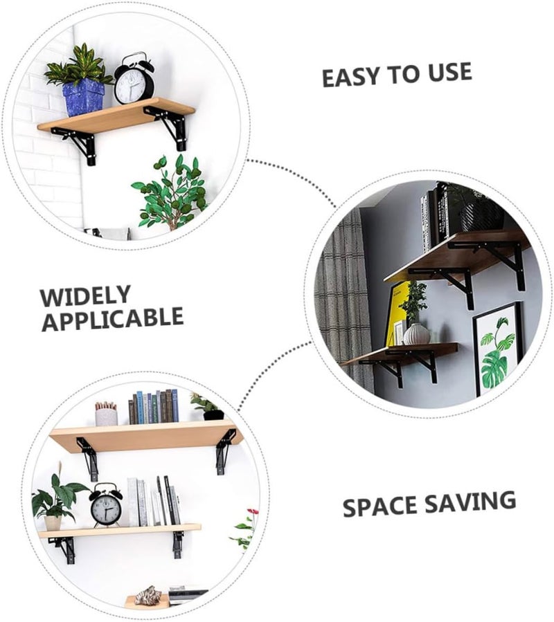 Uonlytech 2 قطعة حاملات جدارية للميكروويف قابلة للطي من الفولاذ، مقاومة للتآكل، تصميم موفر للمساحة لتخزين المطبخ، مناسبة لأفران الميكروويف وغيرها - Image 3
