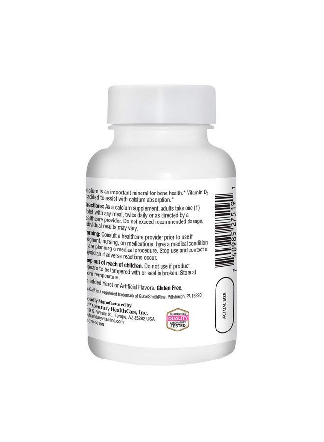 21st Century Calcium Plus Extra D Caplets, 500 mg, 90 Count, Pack of 1 - Image 2