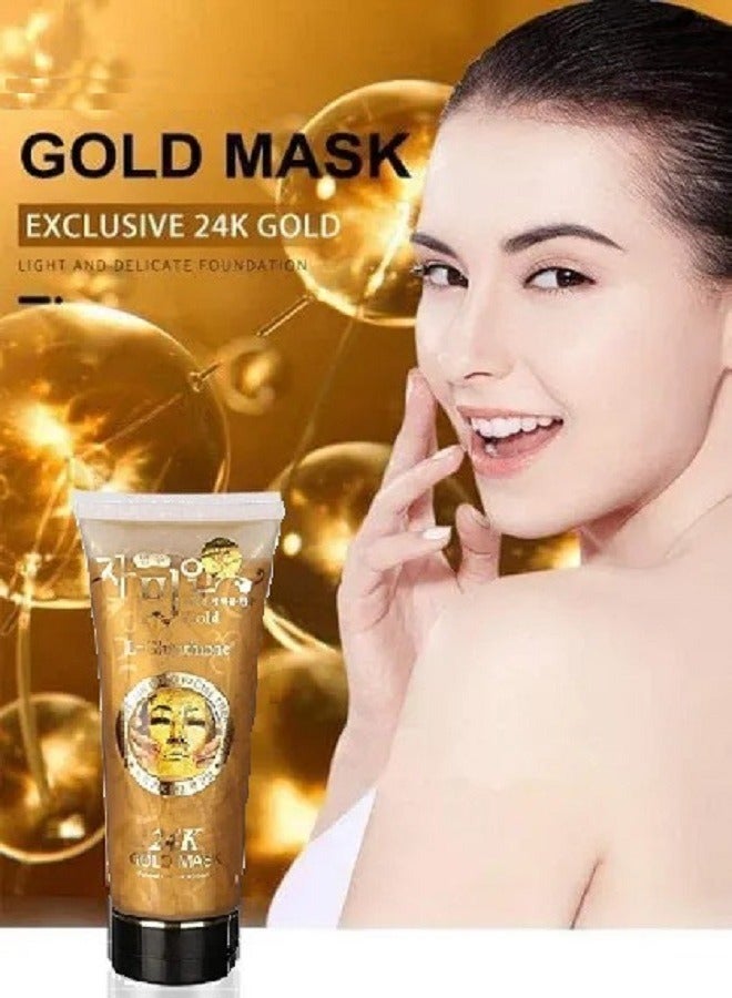 24K Gold Korea 24k Gold Mask L-Glutathione Facial Anti-Aging Treatment Mask Moisturizing 220ml | Best Price Oman
