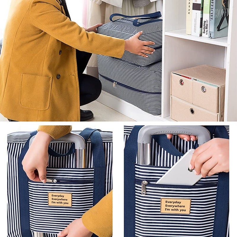YORWAN Bedding Storage Bag with Handles for Duvet Blankets Pillows Toys Holder Underbed Clothes Shoes Organiser Household Laundry Bag House Moving Bag Travel Hand Luggage Camping Carry Bag Duffle - Image 5