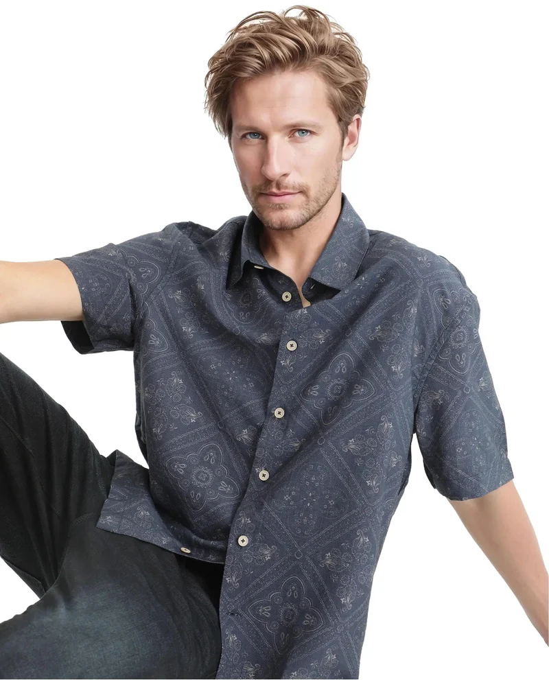 Rare Rabbit Men's Geometric Print Shirt