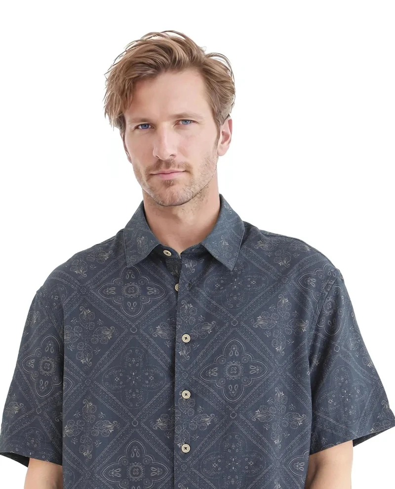 Rare Rabbit Men's Geometric Print Shirt