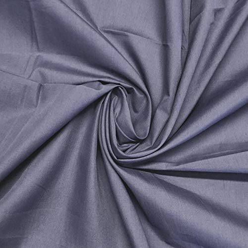 Bini Fabrics Pure Cotton Poplin 3336 Width Pure Cotton Poplin Fabric Grey Can Be Used for Dresses Crafting Ect 3 Meter - Image 2