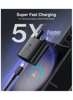 Anmi 2 Pack 25W Fast Charger with Cable 1.8M, Power Adapter For Samsung Galaxy S23 Ultra 5G/S22 Ultra 5G/S21 Ultra 5G/S20 Ultra 5G, Galaxy A53 5G/A52 5G  - Image 3