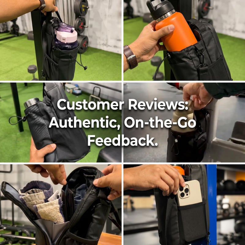 Magnetic Water Bottle Bag for Gym - Waterproof Sports Water Bottle Holder with Phone and Key Pockets - Magnetic Personal Items Organizer Bag for Workout, Fitness, Commuting - Image 4