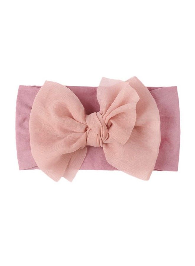 Baby Girls Nylon Headbands Hairbands Hair Accessories Soft Cute Bow Knotted Headband Newborn Infant Toddlers Kids 0 3 Years (Taro Purple)